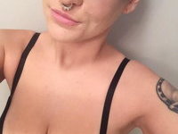 Incredible tits on short haired emo chick