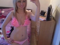 Sexy blonde loves pink