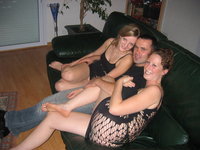 Two swinger couples have a good time