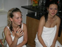 Swingers have a good time at sauna