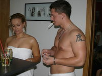 Swingers have a good time at sauna