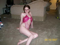 Nerdy amateur wife nude posing pics