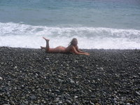 Blonde amateur wife at vacation