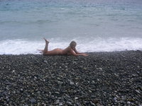 Blonde amateur wife at vacation