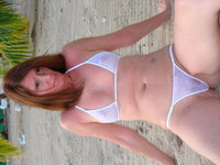 Great mature wife at summer vacation
