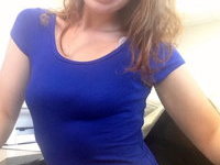 Naughty mom showing tits at office