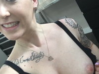 Tattooed naughty girl selfies