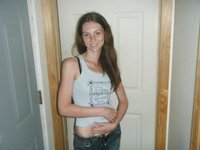 Skinny amateur wife with long hair
