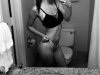 Hot busty girl nude posing selfies