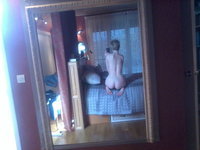 Nude selfies at mirror