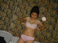 Asian amateur girl playing with my dick