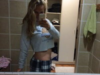 Young curvy blonde hot selfies