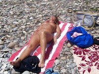 Mature amateur wife at summer vacation
