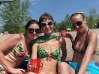 Karina with friends at summer vacation