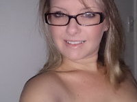 Sexy blond wife in glasses sexlife