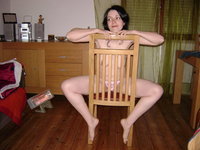 Brunette amateur wife nude posing pics
