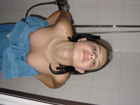 Tessa naked at shower