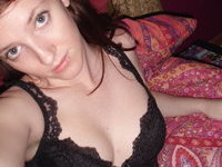 Redhead amateur wife self pics collection