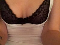 Amateur wife showing her tits