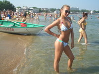 Amateur teen girl at summer vacation