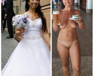 Brides exposed dressed and undressed before after
