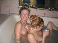 Lesbos shaving pussys at bath