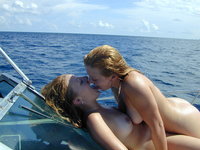 Lesbian teens at yaht vacation