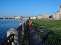 Natalia naked fishing at St Petersburg