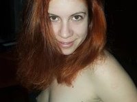 Redhead italian wife nude home shots