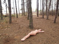 Naked at forest