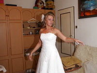 Bride exposed dressed and undressed