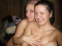 Two amateur GFs at sauna