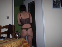Amateur wife posing at home