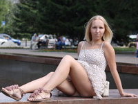 Russian amateur blonde wife