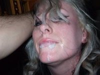 Tattoed amateur blond slutwife sucking dick