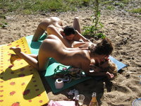 Teens at beach