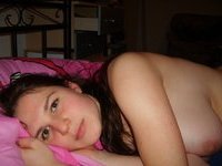 Big boobed amateur wife relaxes her man