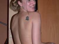 Blonde girl Katja nude posing pics collection