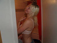 Cute young amateur blonde GF