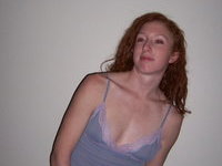 Sexy curly redhead wife exposed