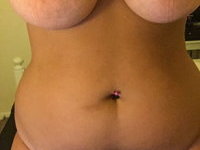 Curvy huge tit BBW with pierced nipples