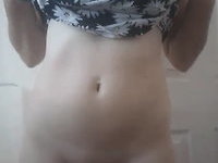 perfectly shaped tits on very sexy teen GF