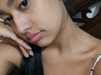 Petite latina teen GF shows her little tits
