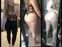 Sexy BBW amateur wife shows big tits