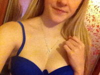 Skinny blonde teen GF selfies