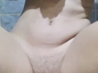 Slim teen GF with huge tits making selfies