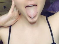 Sexy short hair teen GF opens her holes