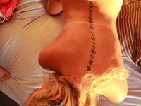 Tattoed blonde ex stripper girl pics collection
