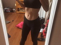 Teen fitness model shows her tight body
