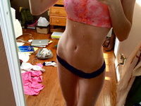 Teen fitness model shows her tight body